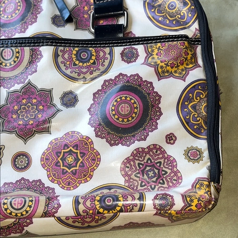 Giani Bernini Multicolor Patterned Laptop Bag with Black Handles - Picture 5 of 16